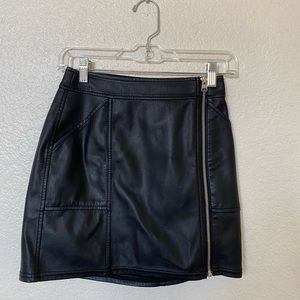 Express Mini Leather Skirt